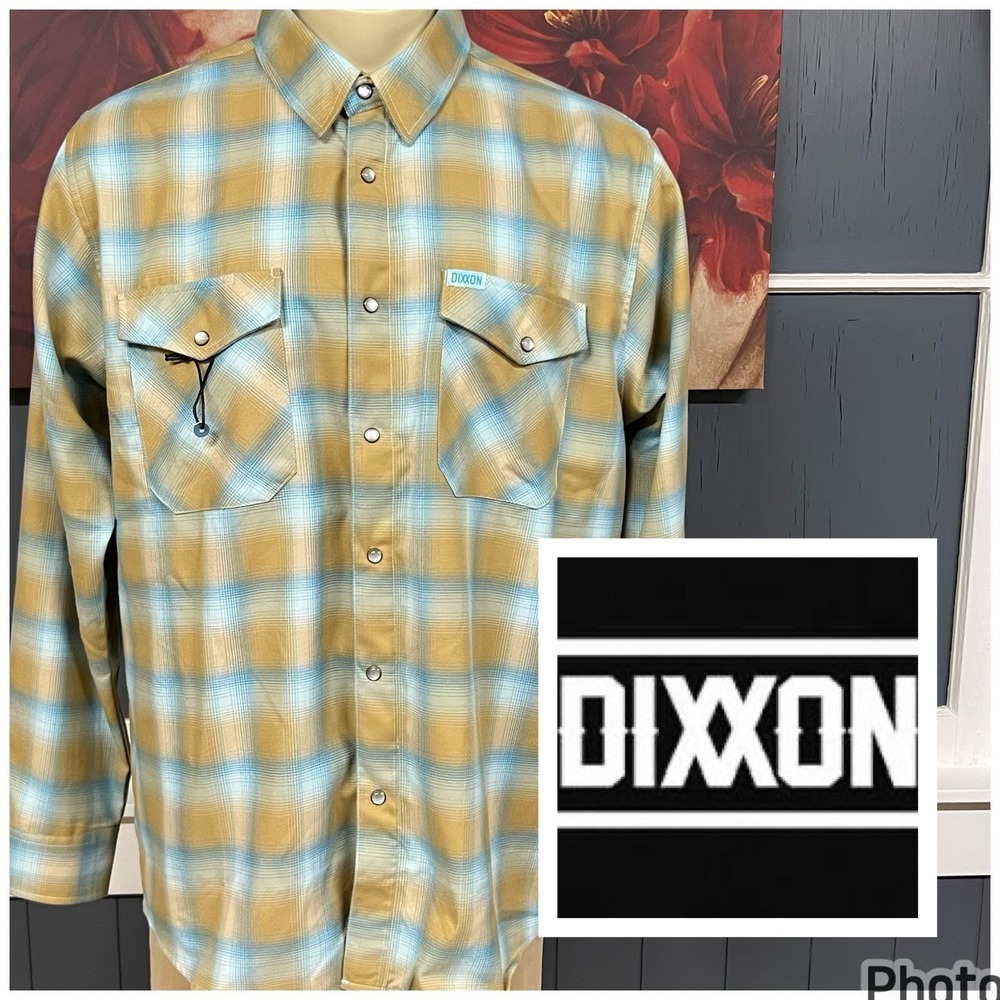 Dixxon Flannel Co. Pearl Snap Button Up Shirt Mens 2XL Relaxed Fit Long Sleeve